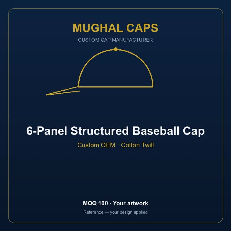6-Panel Structured Baseball Cap