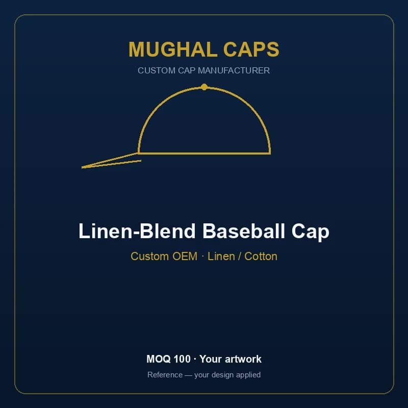 Linen-Blend Baseball Cap