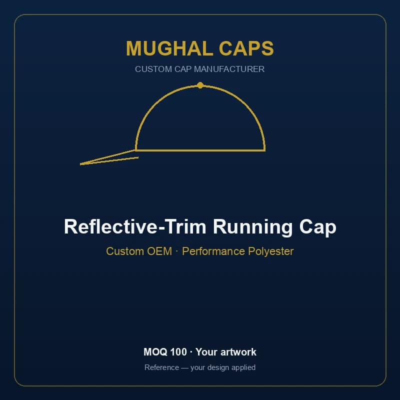 Reflective-Trim Running Cap