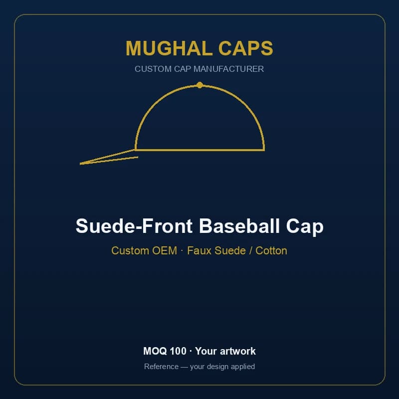 Suede-Front Baseball Cap