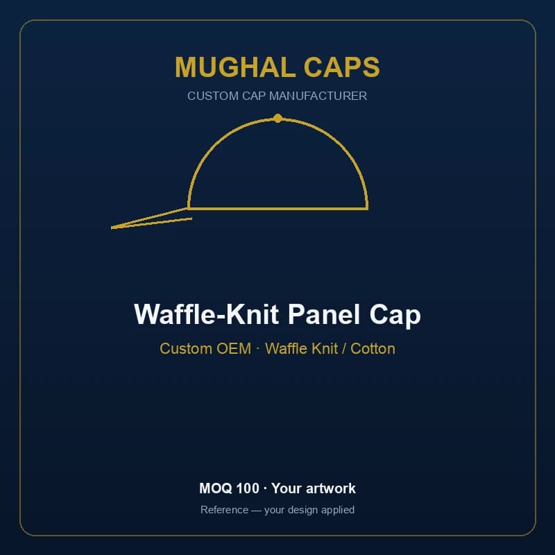 Waffle-Knit Panel Cap